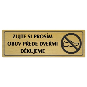 Zujte se, 240x79mm, zlatá popiska s rámečkem