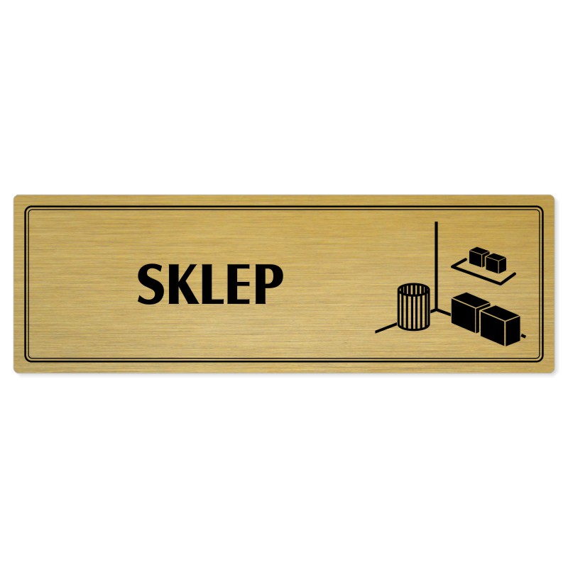 Sklep, 200x66mm, zlatá popiska s dvojtým rámečkem