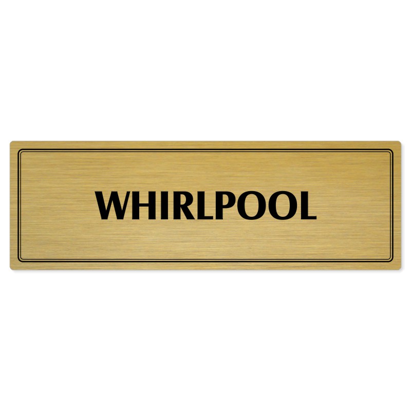 Whirlpool, 200x66mm, zlatá popiska s dvojtým rámečkem