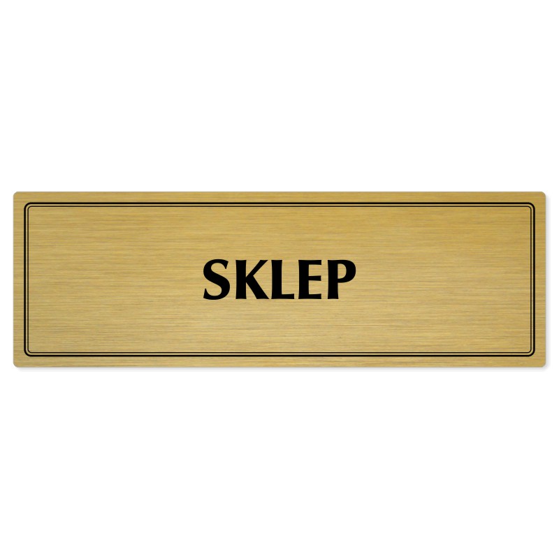 Sklep, 200x66mm, zlatá popiska s dvojtým rámečkem