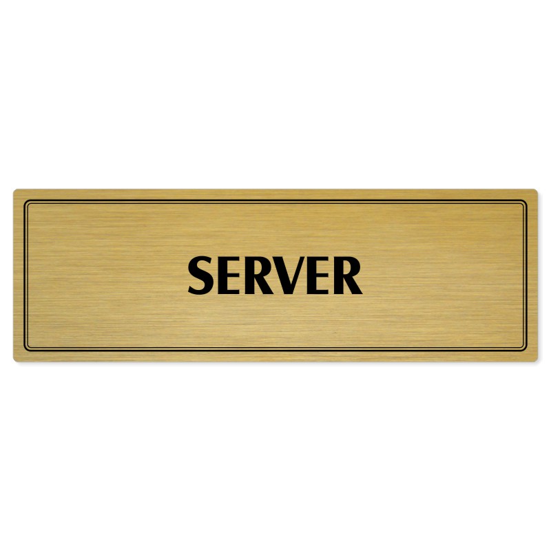 Server, 200x66mm, zlatá popiska s dvojtým rámečkem