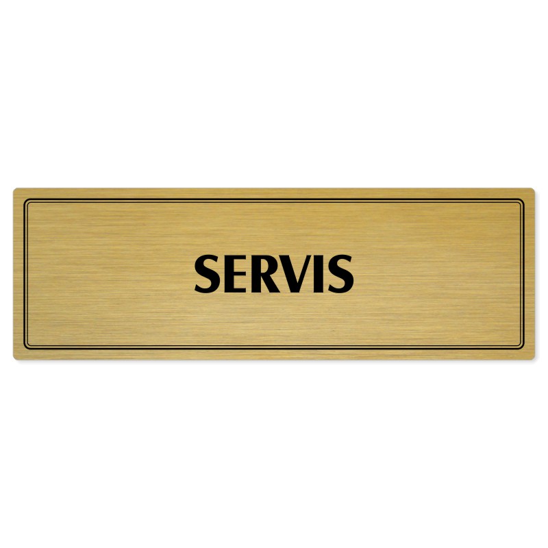 Servis, 240x79mm, zlatá popiska s dvojtým rámečkem