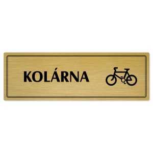 Kolárna, 240x79mm, zlatá popiska s dvojtým rámečkem