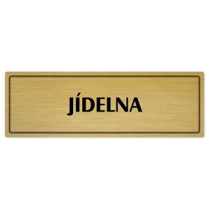 Jídelna, 200x66mm, zlatá popiska s dvojtým rámečkem
