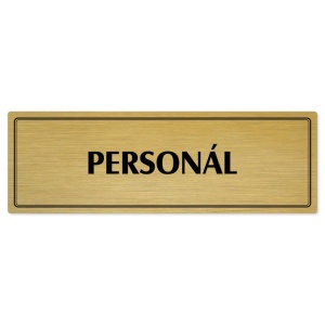 Personál, 240x79mm, zlatá popiska s dvojtým rámečkem