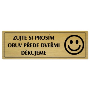 Zujte se, 200x66mm, zlatá popiska s dvojtým rámečkem