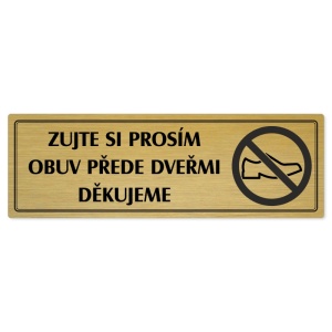 Zujte se, 200x66mm, zlatá popiska s dvojtým rámečkem