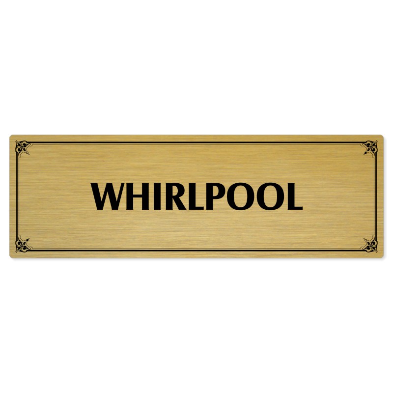 Whirlpool, 240x79mm, zlatá popiska s okrasným rámečkem