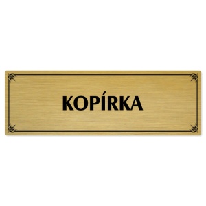 Kopírka, 240x79mm, zlatá popiska s okrasným rámečkem  