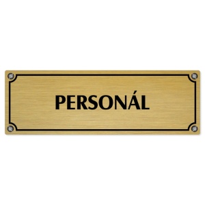 Personál, 240x79mm, zlatá popiska s imitacemi šroubků