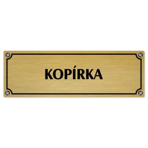 Kopírka, 240x79mm, zlatá popiska s imitacemi šroubků
