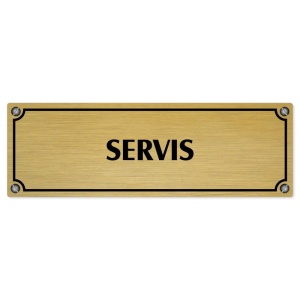 Servis, 200x66mm, zlatá popiska s imitacemi šroubků