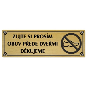 Zujte se, 240x79mm, zlatá popiska s imitacemi šroubků