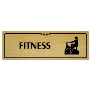 Fitness, 240x79mm, zlatá popiska s ozdobou uprostřed