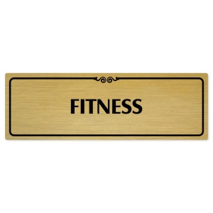 Fitness, 240x79mm, zlatá popiska s ozdobou uprostřed