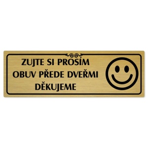 Zujte se, 240x79mm, zlatá popiska s ozdobou uprostřed