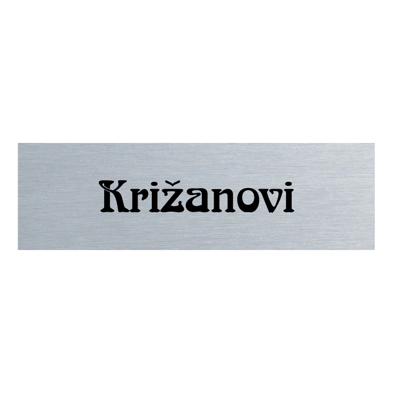 Jmenovka na dveře, typ 1
