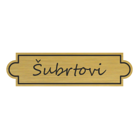Jmenovka na dveře, typ 6