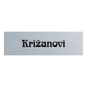 Jmenovka na dveře, typ 1
