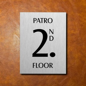 2 PATRO, stříbrná cedulka 150x200mm 