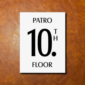10 PATRO, bílá cedulka 150x200mm 