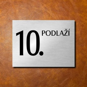 10 PATRO, stříbrná cedulka 200x150mm 