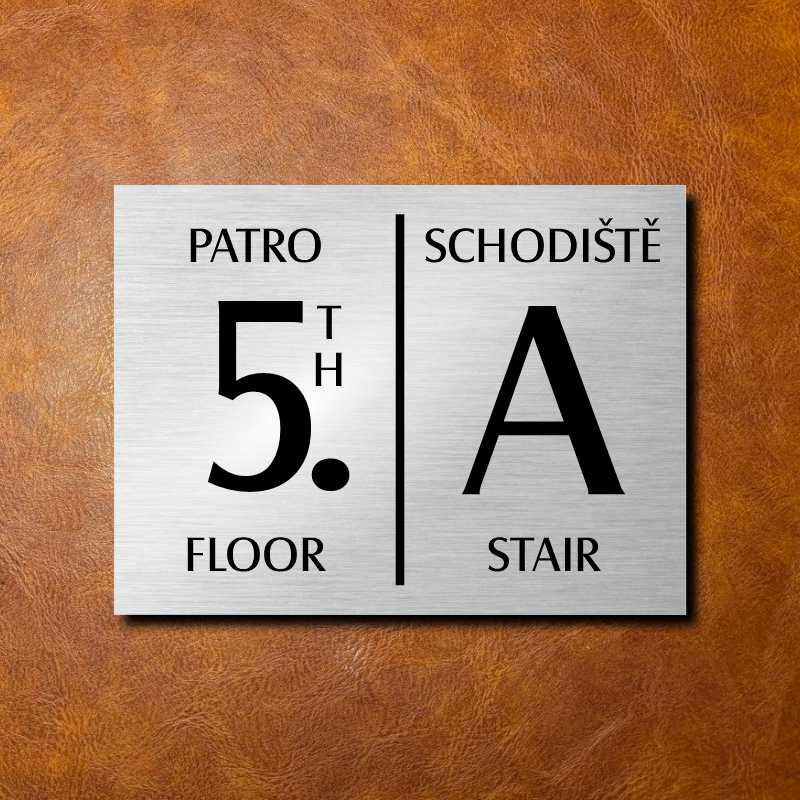 5 PATRO, stříbrná cedulka 200x150mm