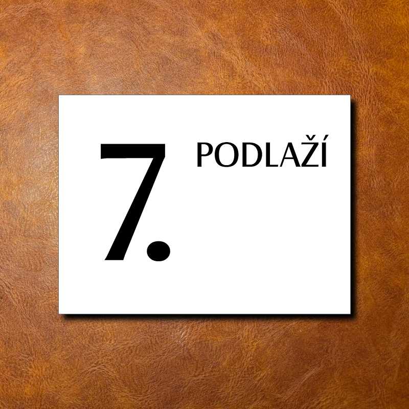 7 PATRO, bílá cedulka 200x150mm