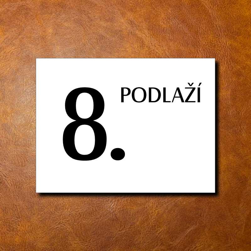 8 PATRO, bílá cedulka 200x150mm