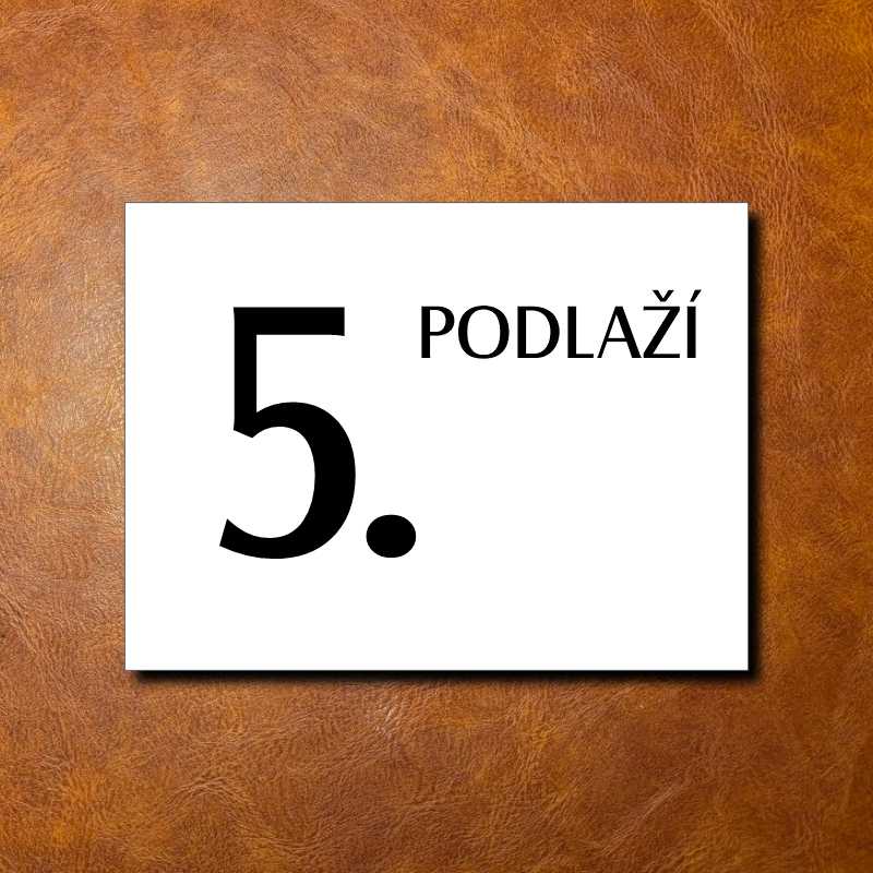 5 PATRO, bílá cedulka 200x150mm