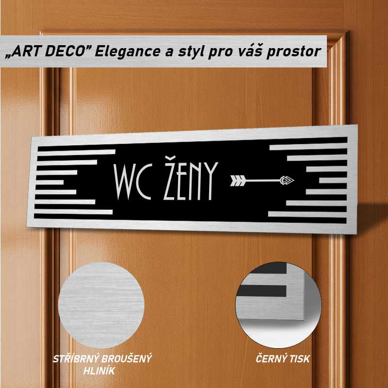 Cedulka na dveře - WC ženy vpravo