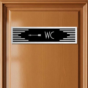 Cedulka na dveře - WC vlevo