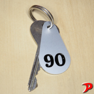 Klíčenka typ Q, 27x50 mm, dural, stříbrná