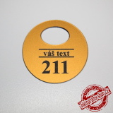 Bronzová šatní visačka typ 15, Ø 45 mm 