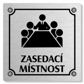 Zasedací místnost, 148x148mm, stříbrný, Kansas