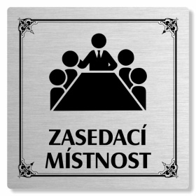 Zasedací místnost, 80x80mm, stříbrný, Nebraska
