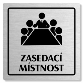 Zasedací místnost, 118x118mm, stříbrný, Arizona